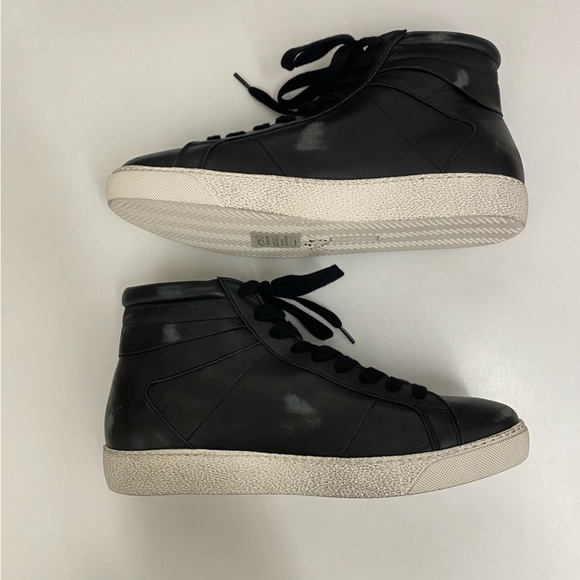 All Saints || Miles Hi Top Sneaker Black Distresed 42 US 9 - Picture 8 of 8